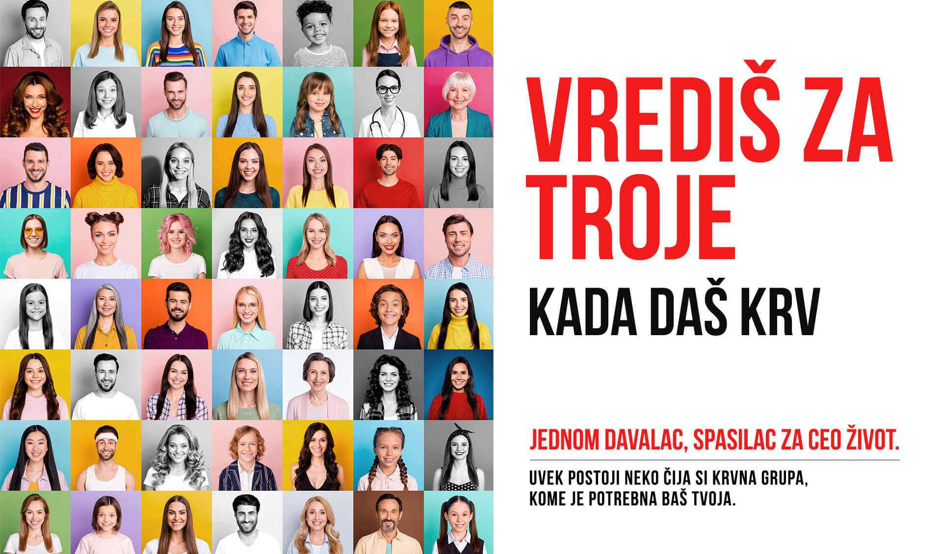 VREDIŠ ZA TROJE KADA DAŠ KRV
